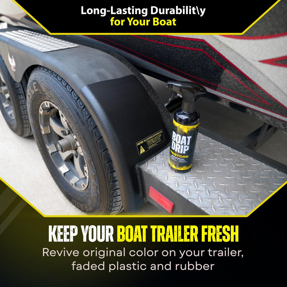 Applying Boat Drip Restore to a dashboard for UV protection and hydration