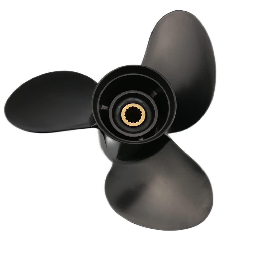 Boatman propeller close-up of blade texture for reduced water resistance