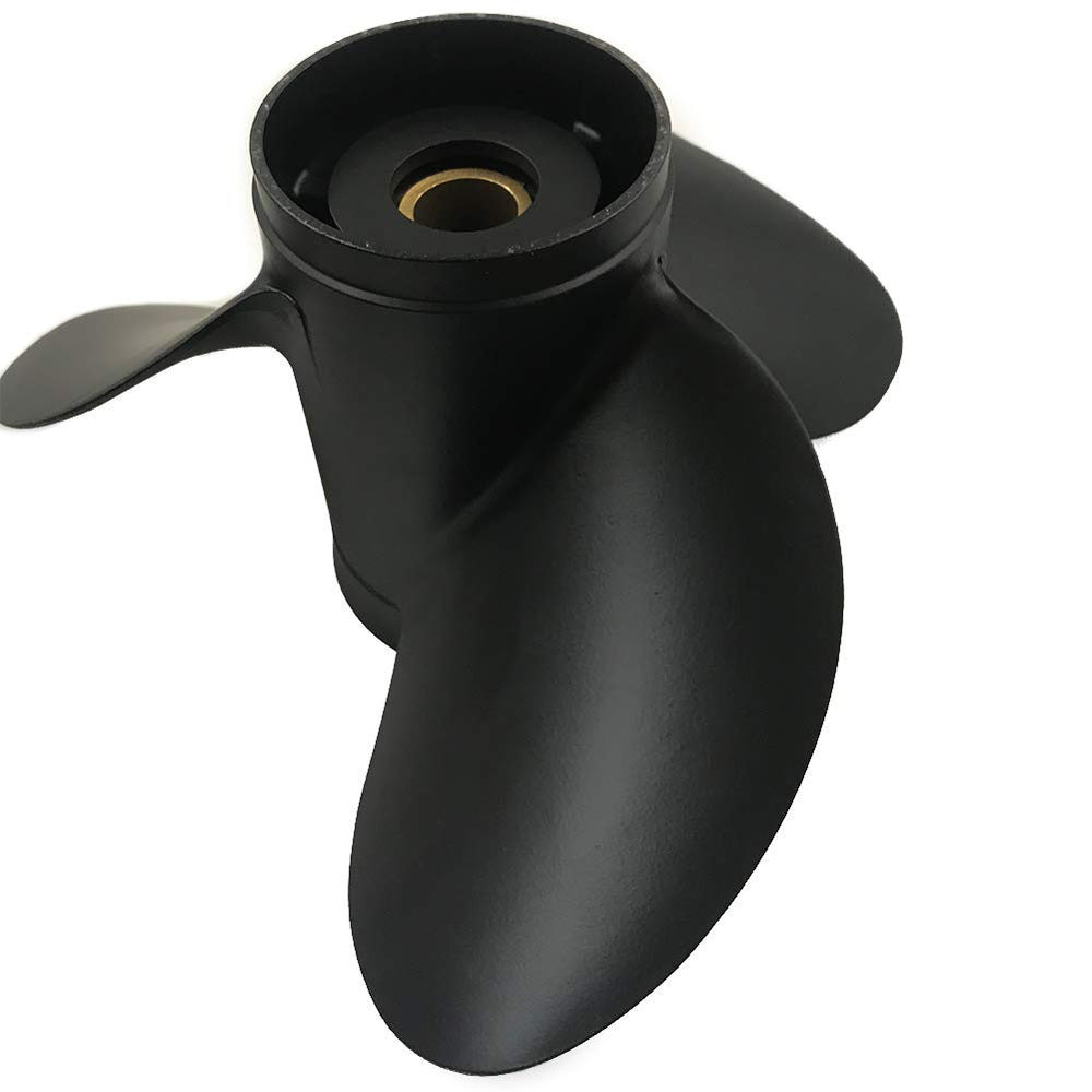 Boatman propeller next to ruler showing scale for accurate sizing confirmation
