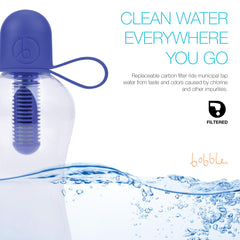 bobble side profile showing ergonomic curve and size, easy cup holder fit