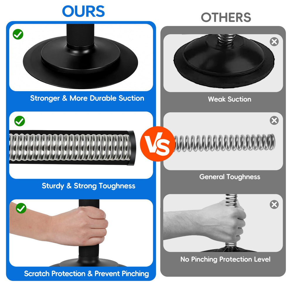 BOBEYW close-up suction cup base demonstrating firm adhesion for stability