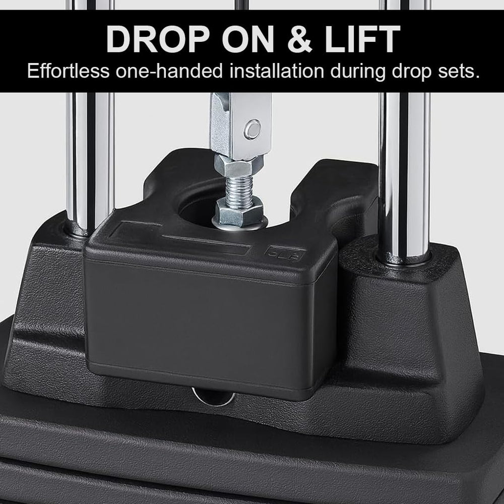 Body-Solid WSA5 next to a dumbbell for scale showing small footprint and portability
