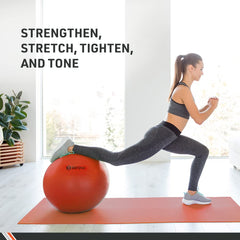 Body Sport used in Pilates bridge demonstrating core strengthening benefit