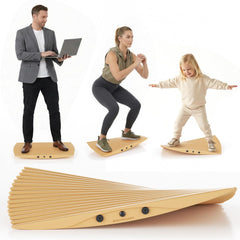 BODYWAKER front view balance board showing stable profile and workplace benefit