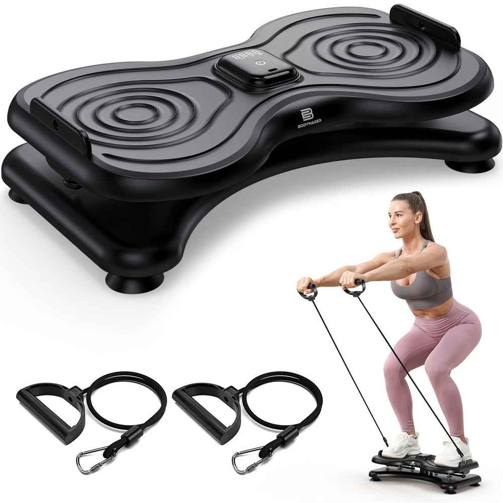 BODYWAKER front view showing stable single platform and wide stance for safer twists