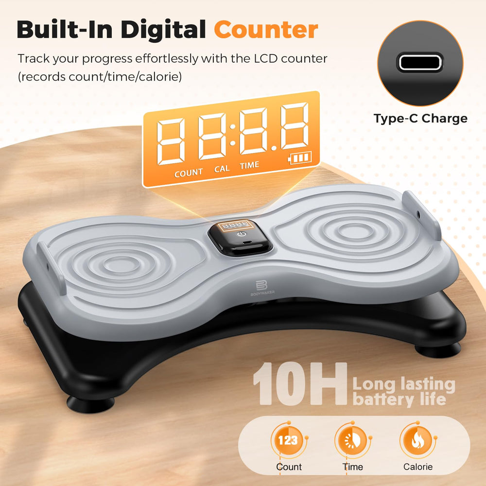 BODYWAKER LCD display and controls offering count time and calorie feedback