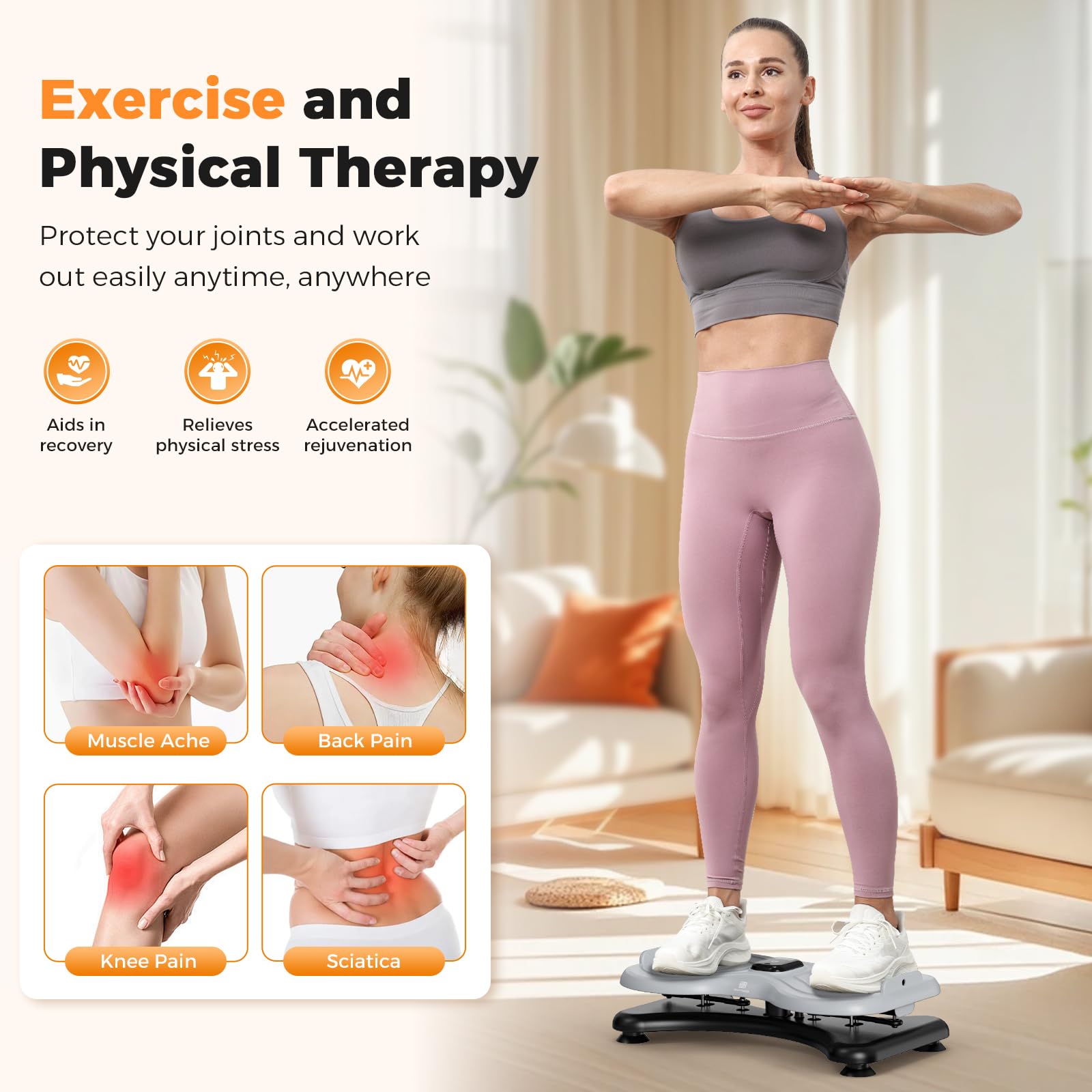 BODYWAKER in a home gym environment showing quiet, space-saving exercise