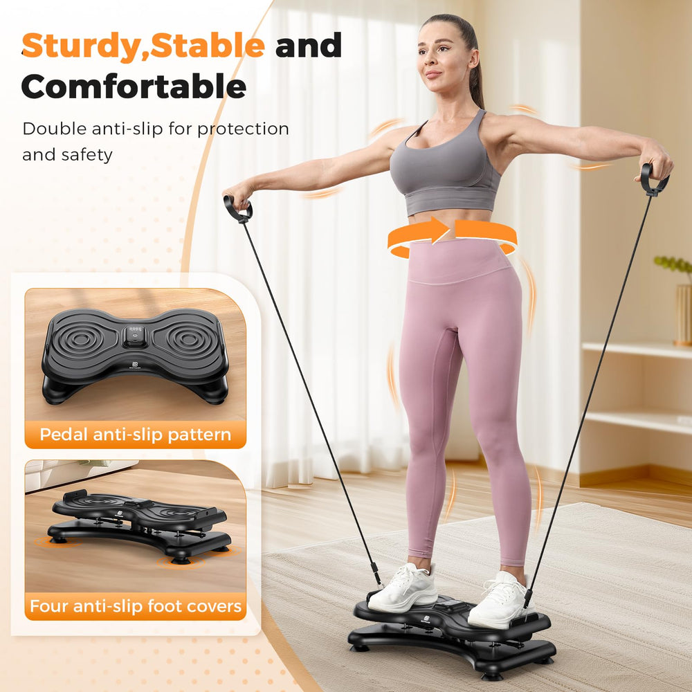 BODYWAKER resistance bands attached to board adding scalable tension for workouts