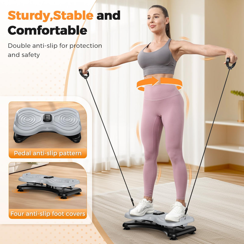 BODYWAKER resistance bands attached to board enabling upper-body workout