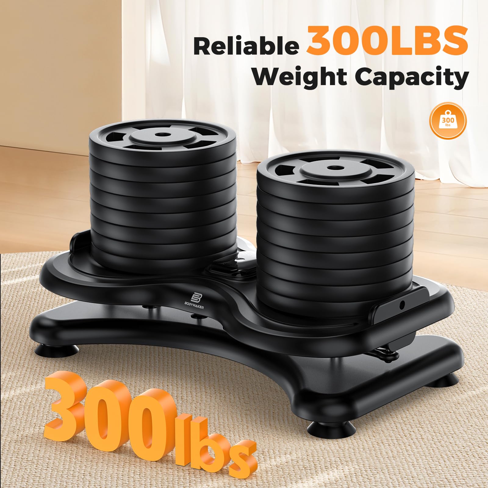 BODYWAKER beside a water bottle size comparison illustrating compact storage benefit