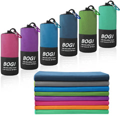BOGI XL towel front packaging showing product and features for travel convenience