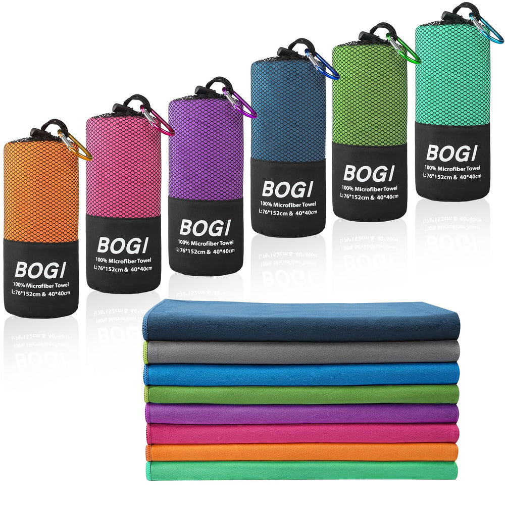 BOGI XL towel flat orange showing full size and coverage benefit
