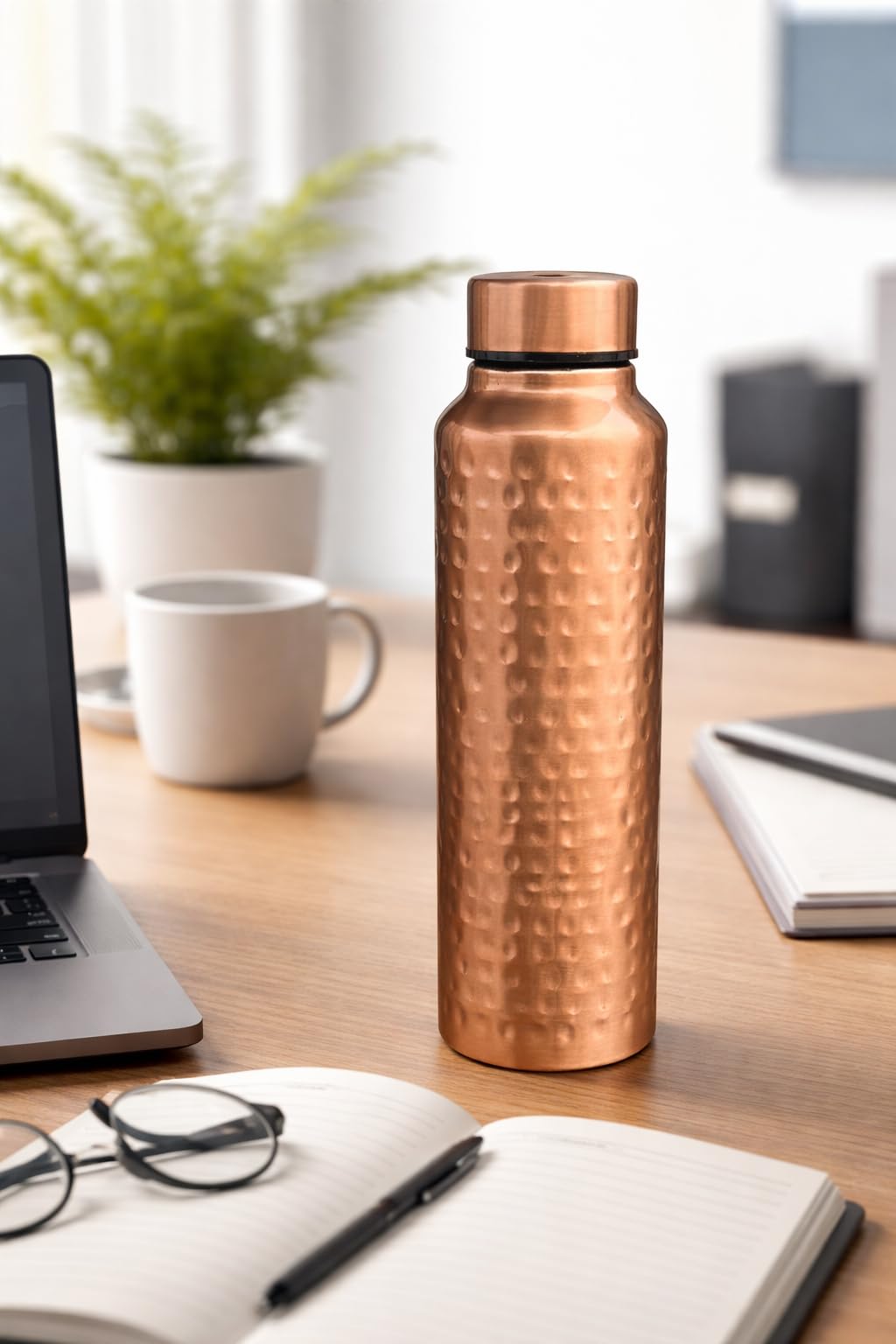 BOLD & DIVINE bottle inside a backpack showing travel-ready leak protection benefit