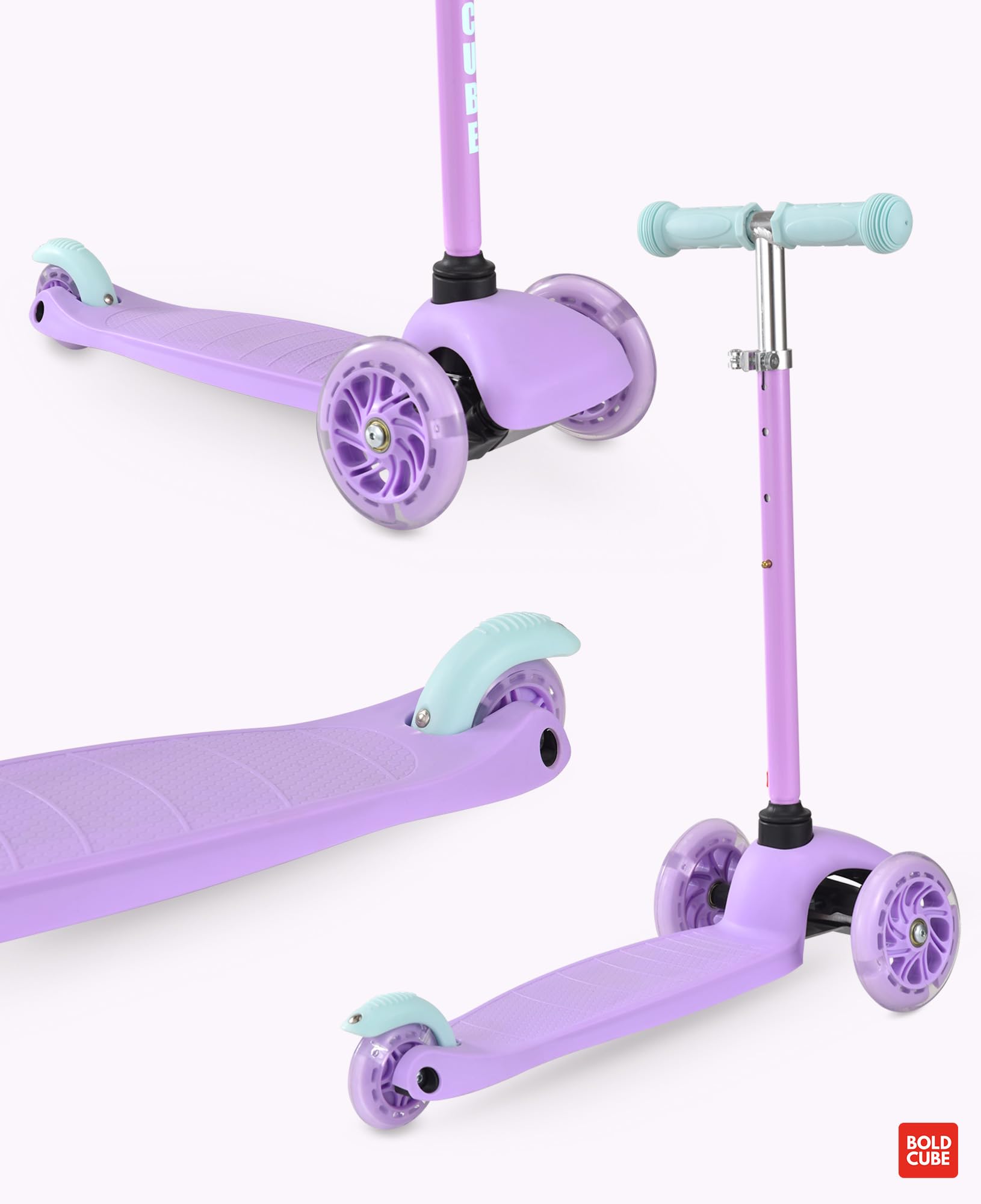 BOLDCUBE Teeny weight comparison with child showing lightweight portability.