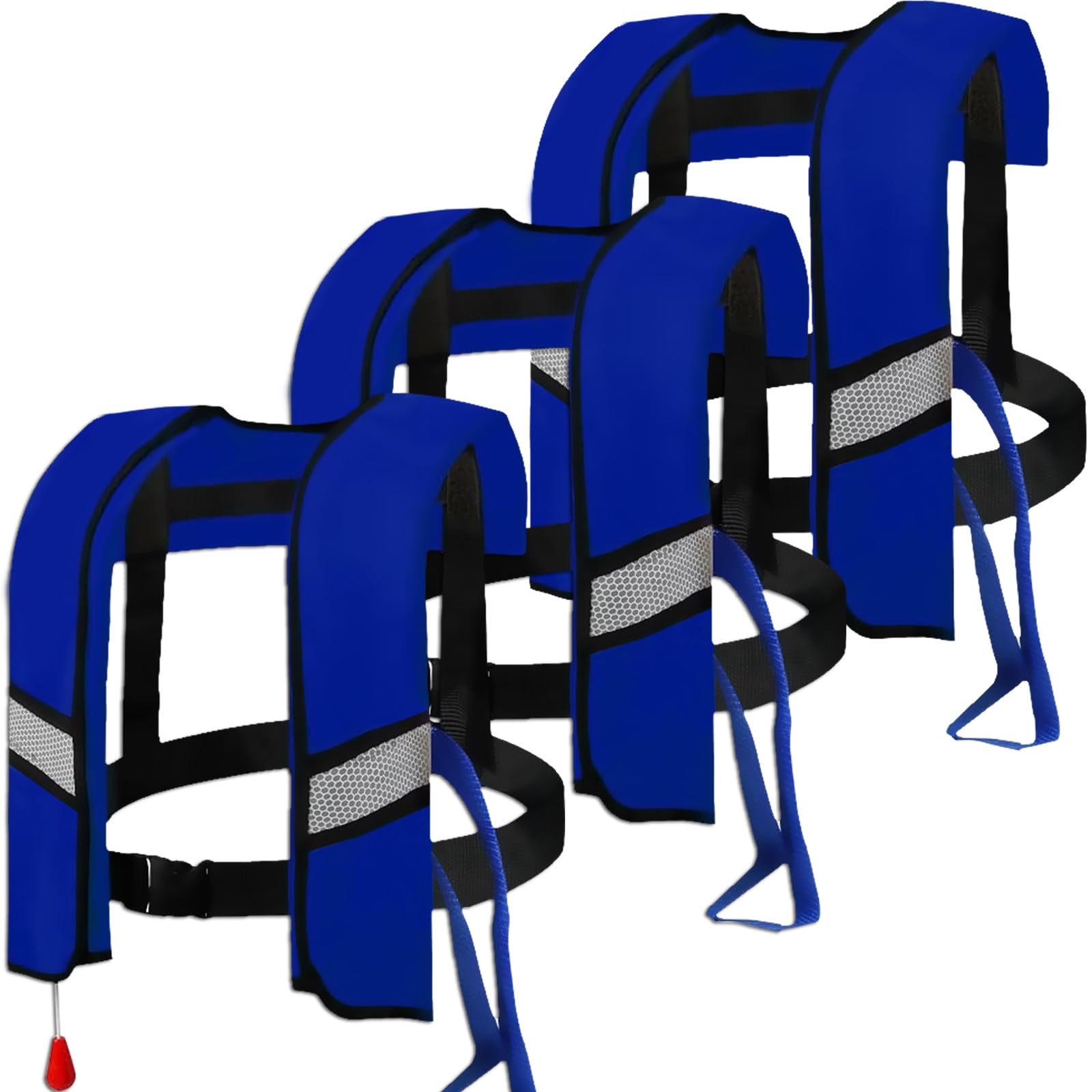 Bon amixyl front view of blue life jacket showing fit and fast access