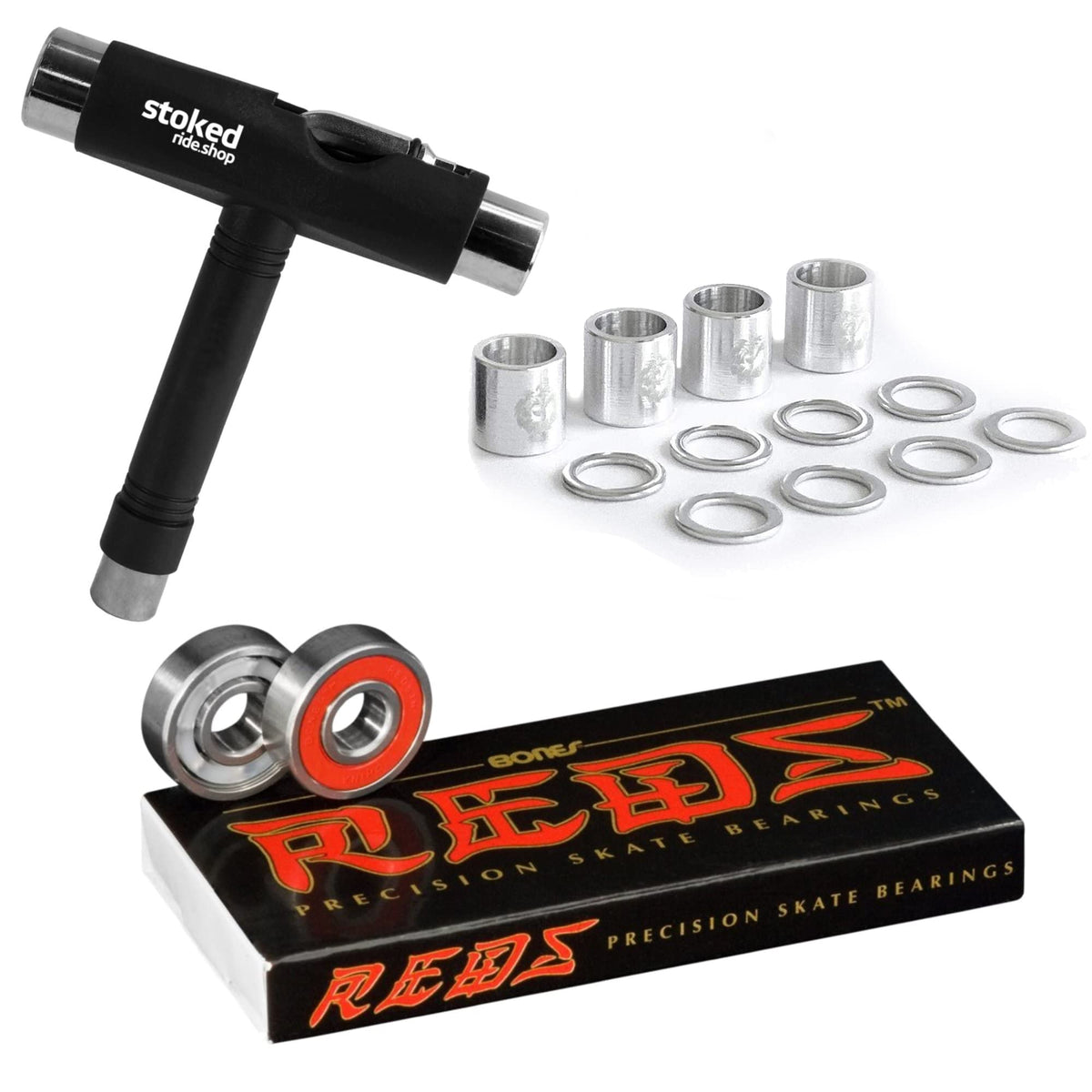 Bones Reds front packaging showing complete 8-pack and tool for quick installation