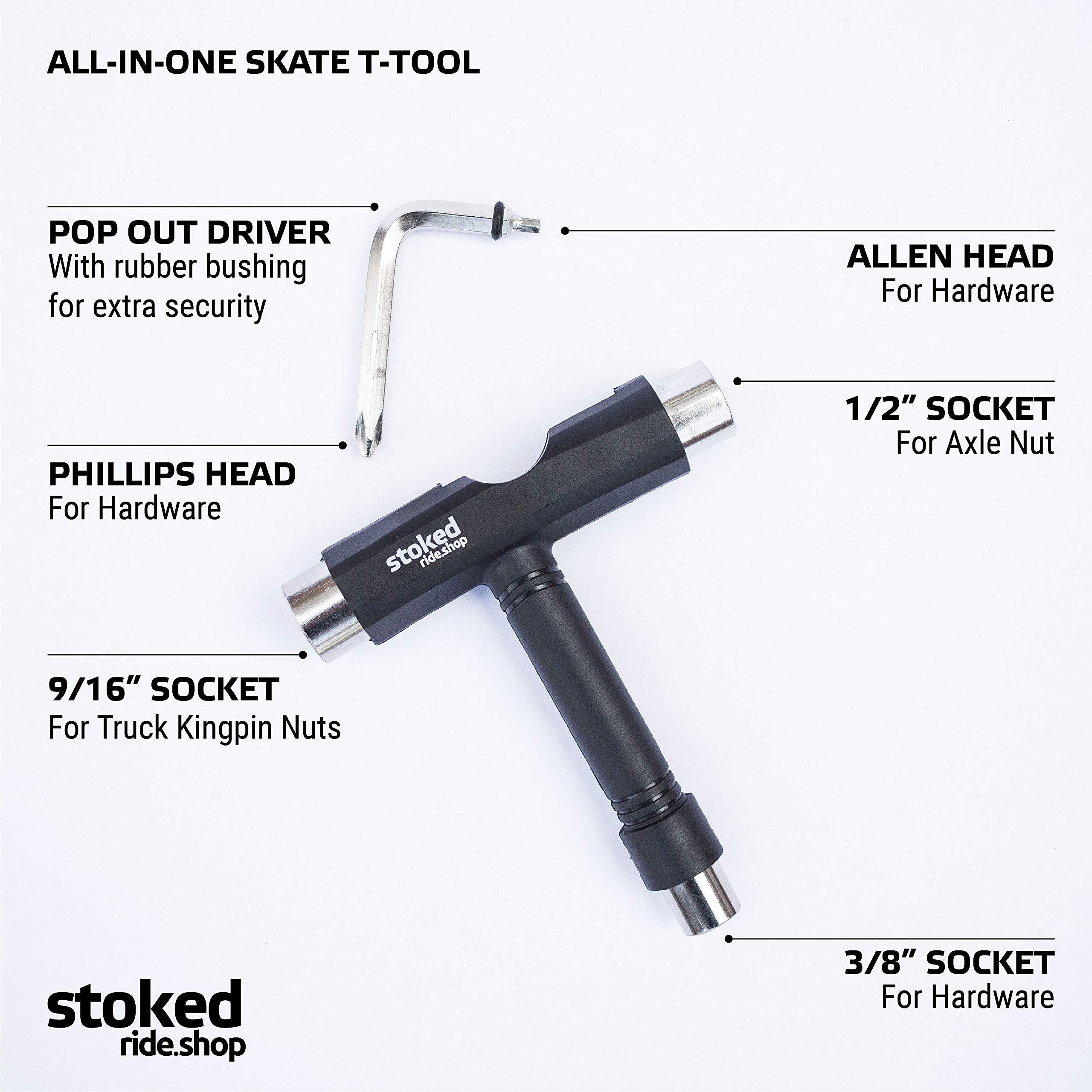 Stoked T-tool in hand with sockets visible showing Bones tool convenience