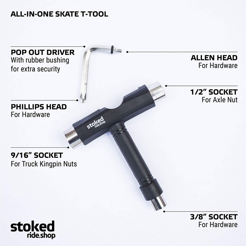 Stoked T-tool in hand with sockets visible showing Bones tool convenience