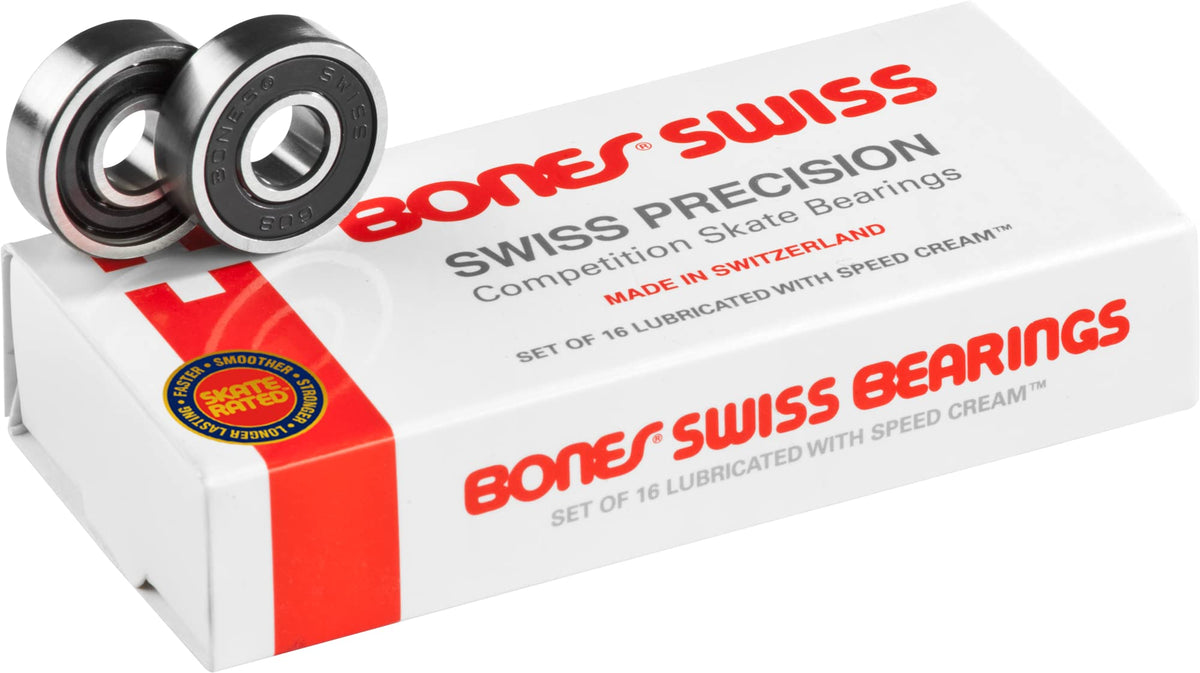 Bones front packaging showing 16-pack bearings and ready-to-install convenience