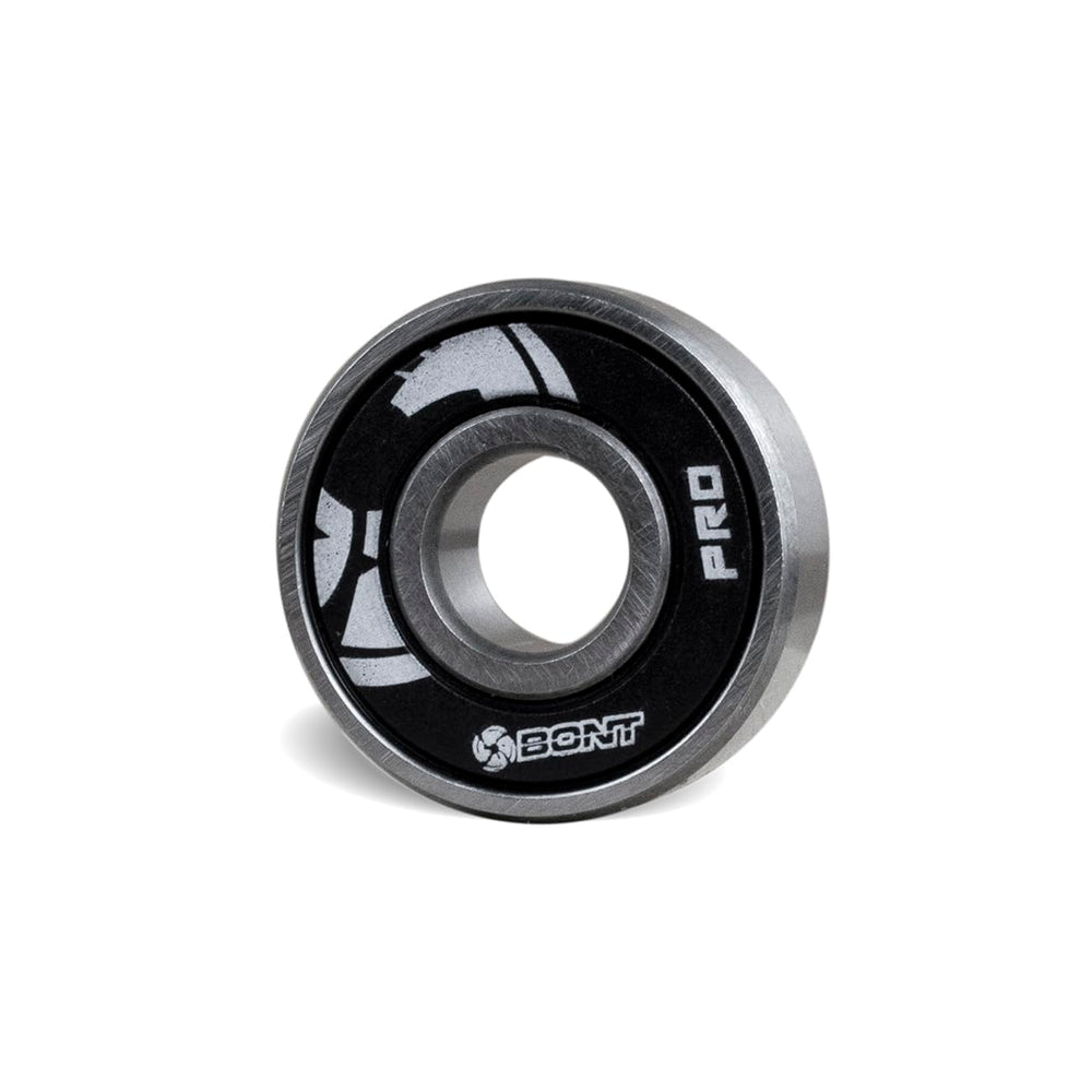 Bont bearings next to ruler showing 8 mm bore and standard 608 sizing