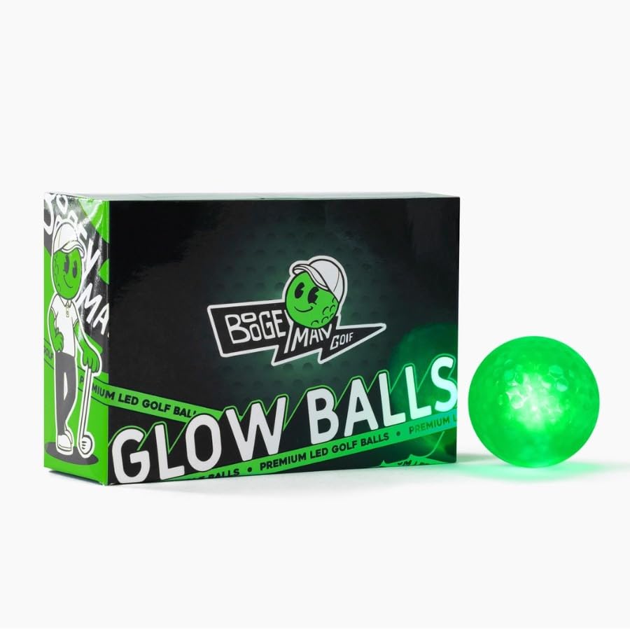 Boogeyman front packaging showing six glow golf balls and gift appeal