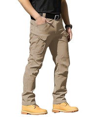 Boonlight front view of khaki tactical pants showing clean silhouette and functional pockets