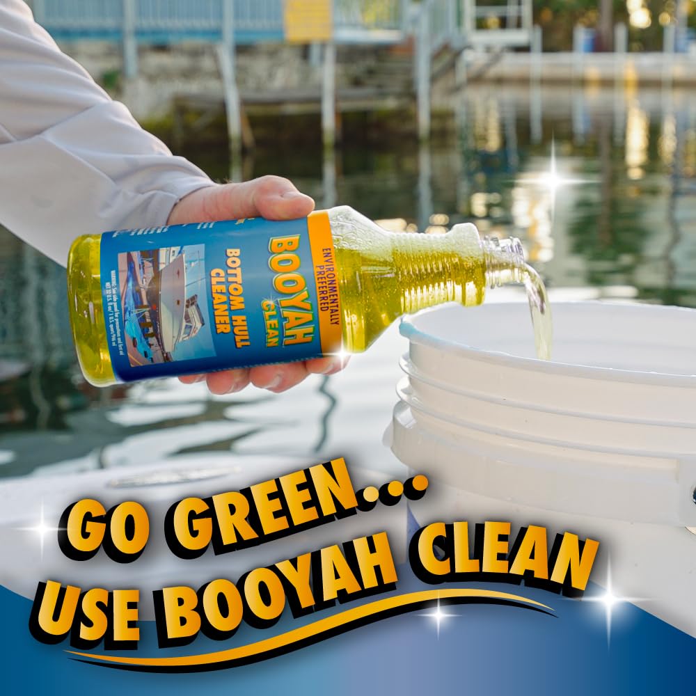 Booyah Clean before and after results removing scale and rust stains on hull