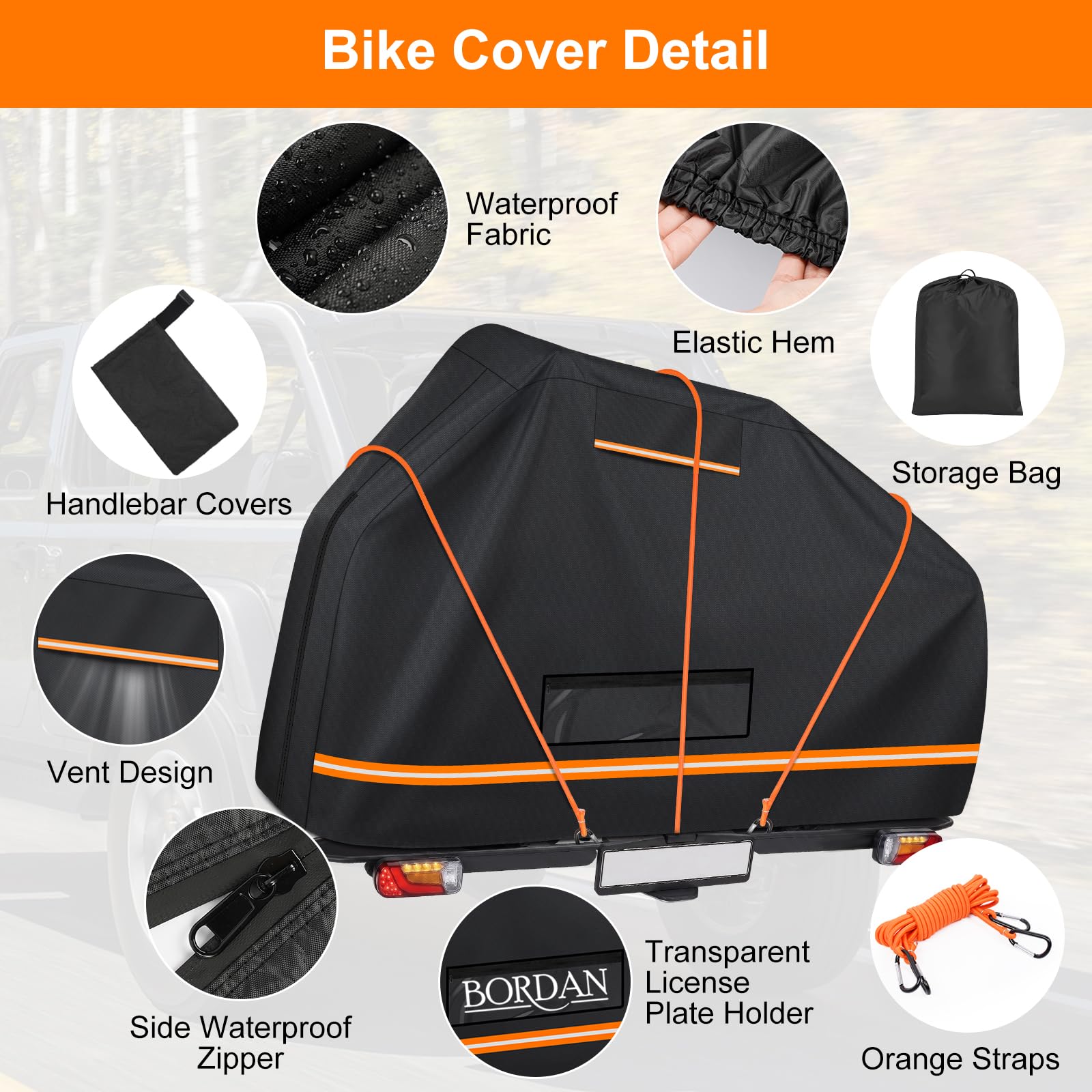 BORDAN reflective strips visible at night improving rear visibility