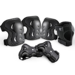 boruizhen full 6-piece set front view showing knee, elbow and wrist protection and reliable coverage