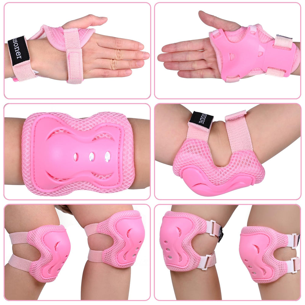 BOSONER elbow pad detail showing ventilated EVA foam for comfort and airflow