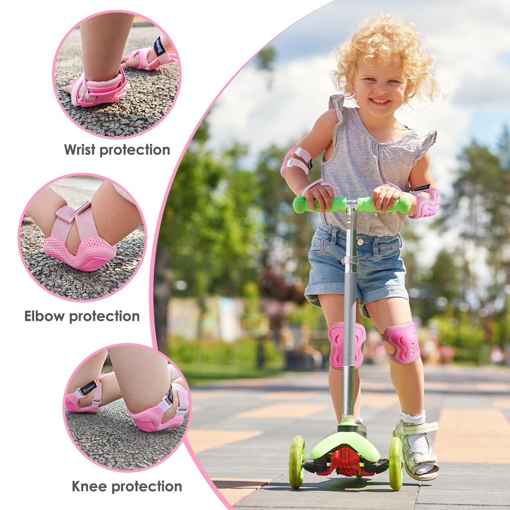 BOSONER knee pad close-up of hard shell and foam protecting knees during falls