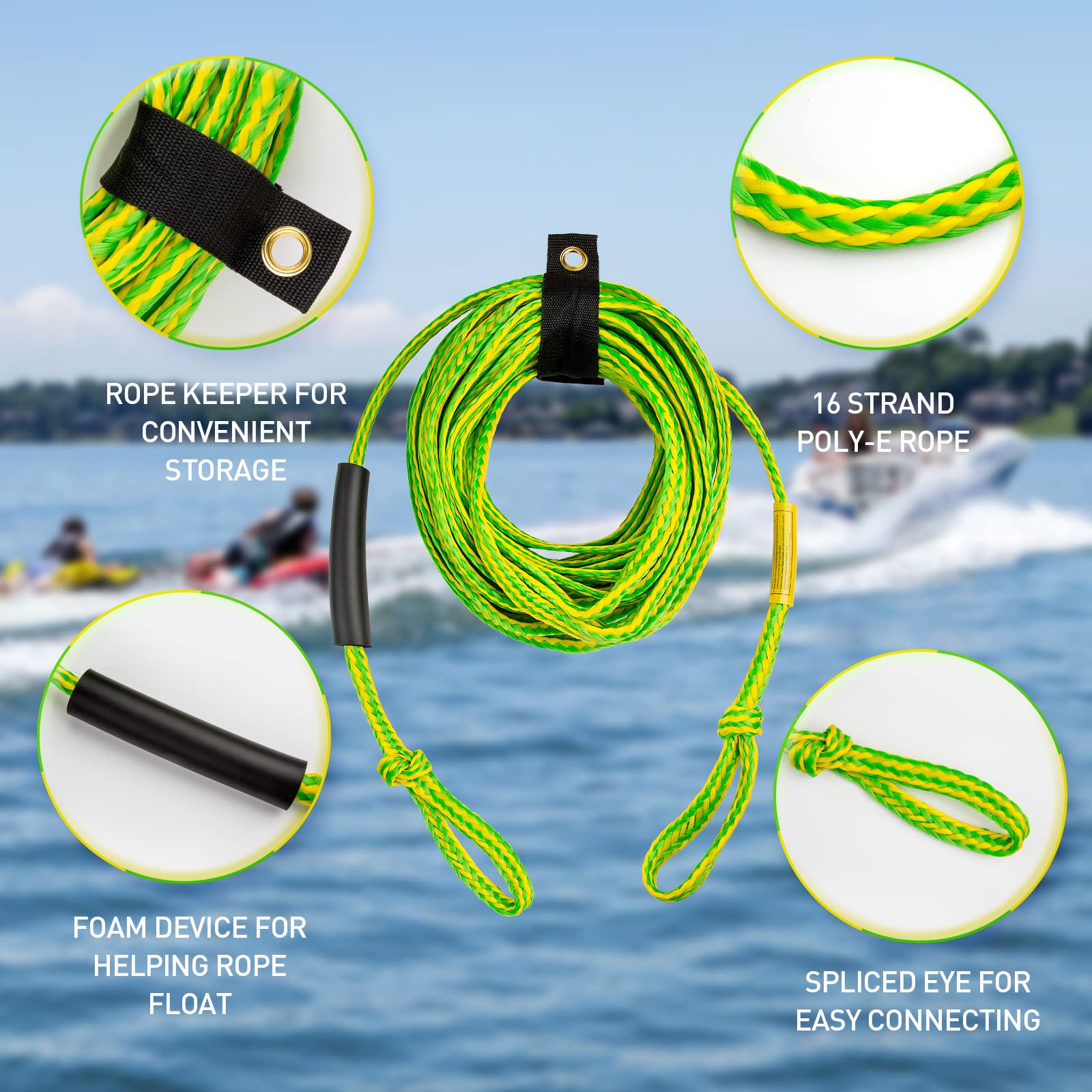 Botepon rope keeper holding coiled line neatly for compact transport and storage