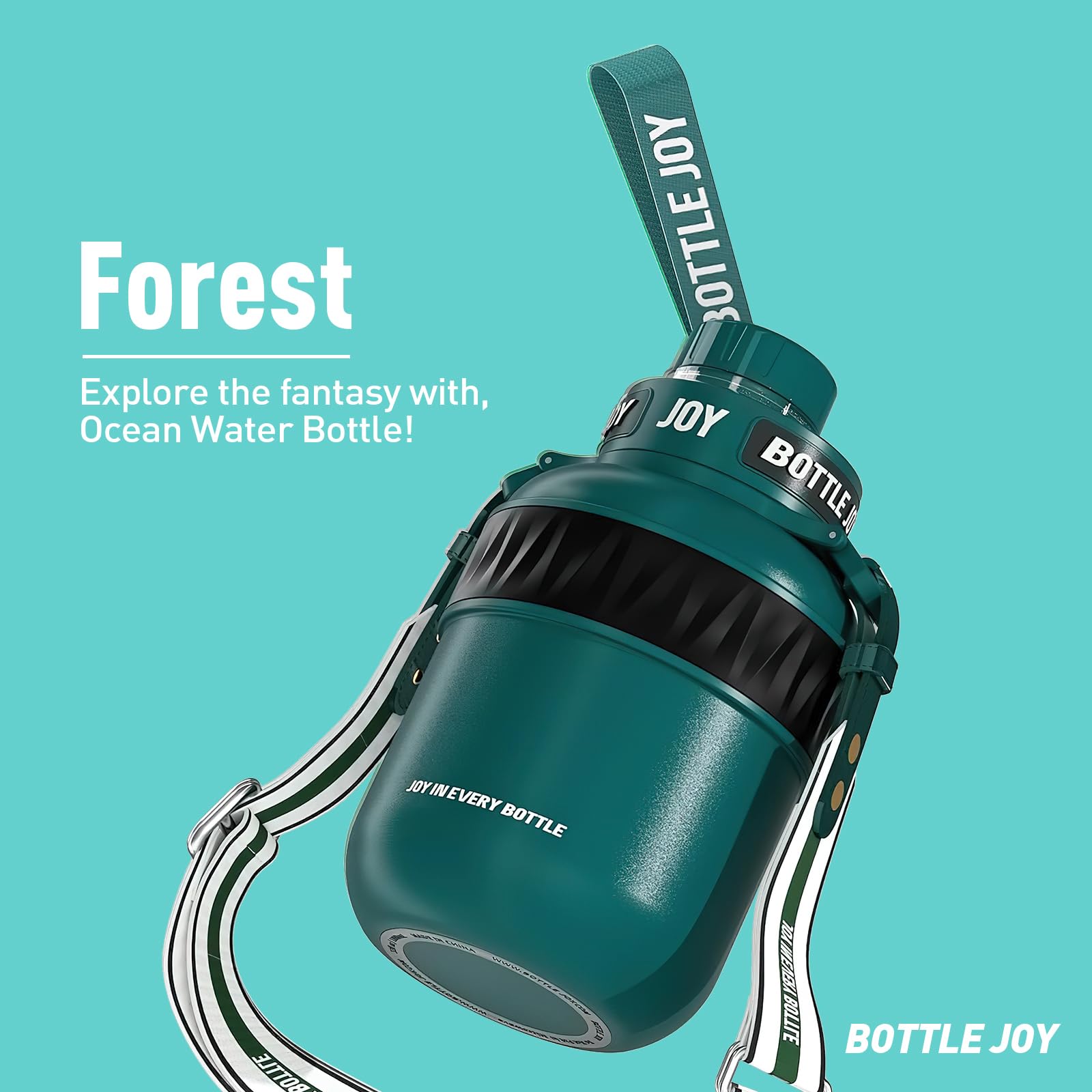 BOTTLE JOY open interior with brush showing cleaning ease benefit: dishwasher safe