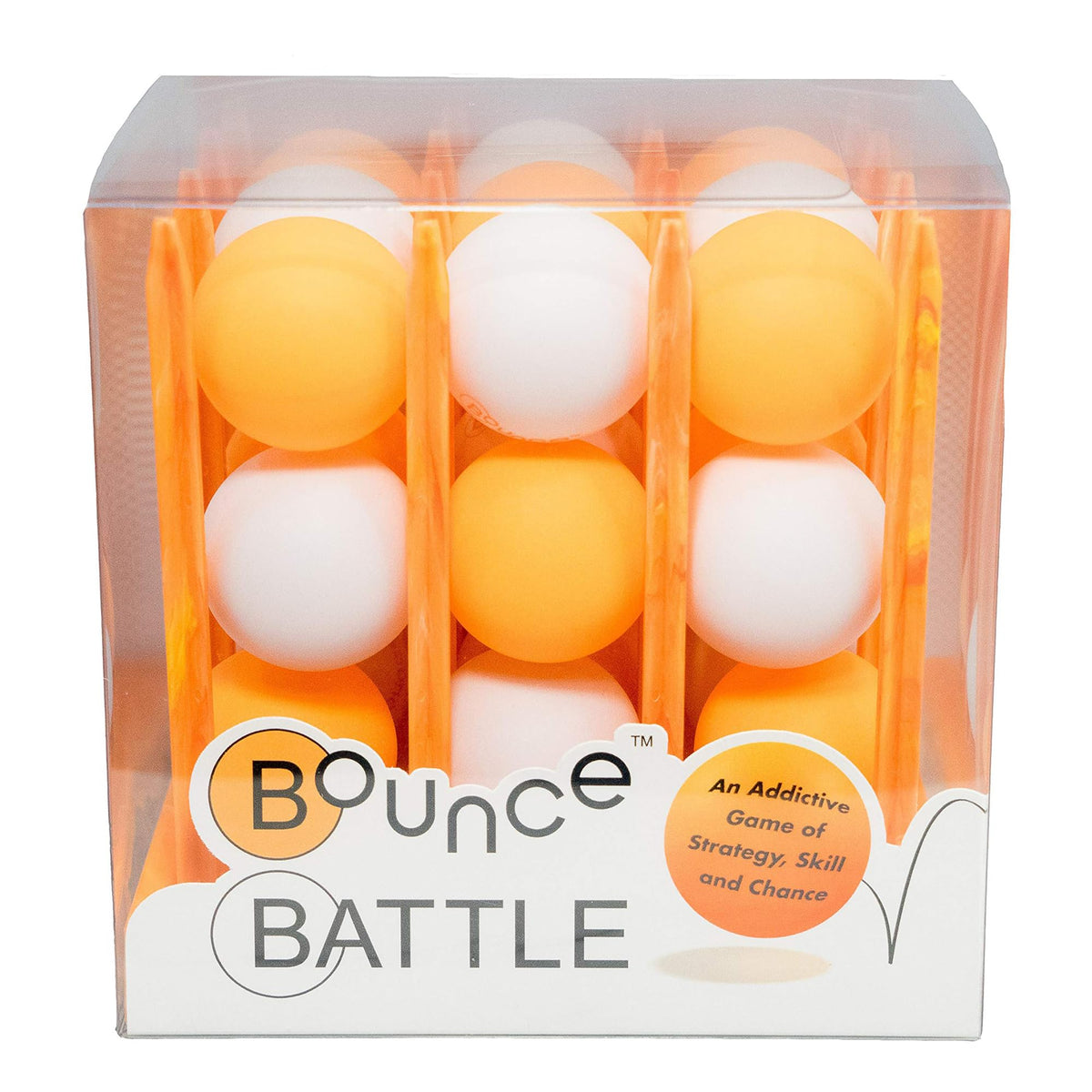 Bounce Battle marbled cube front view showing pattern and durable finish