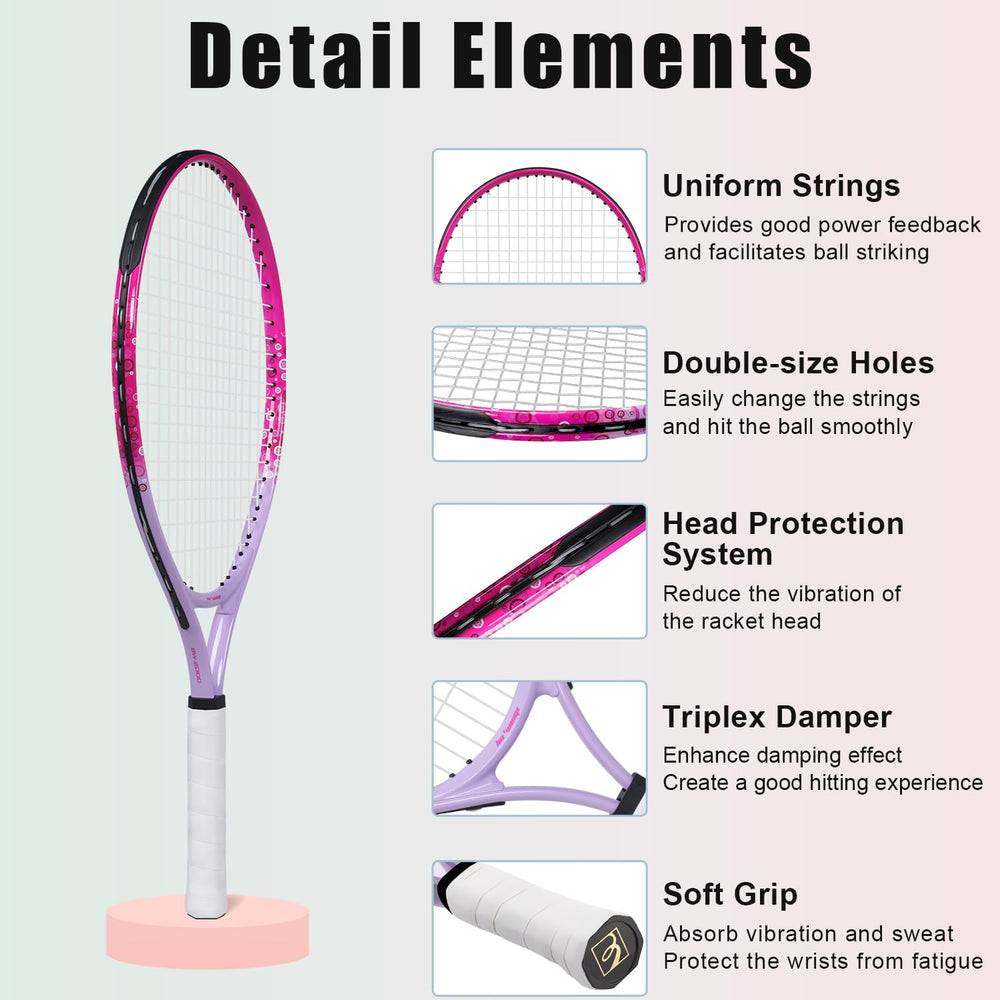 bo'weiqi racket packed in shoulder bag for easy transport to lessons and courts