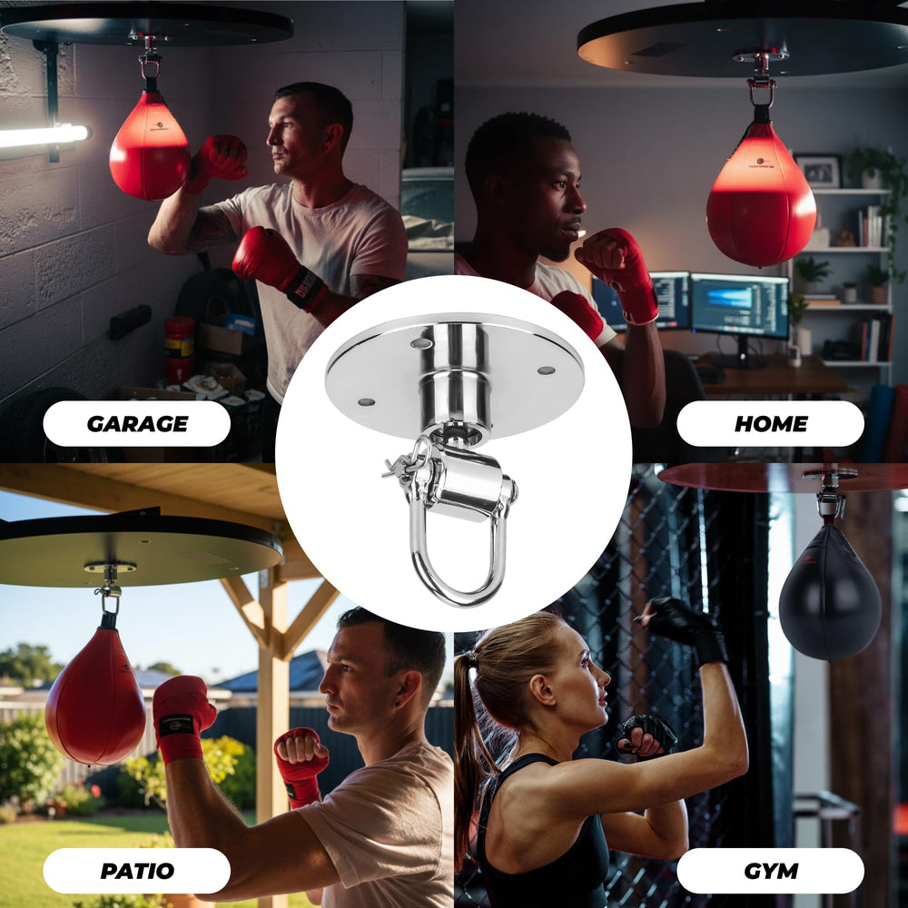 BOXERPOINT lifestyle photo of speed bag action showing reliable rebound timing