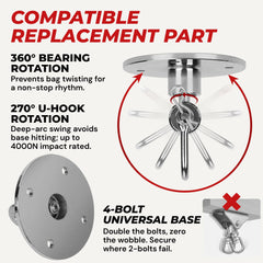 BOXERPOINT full 17-piece mounting hardware laid out for easy installation