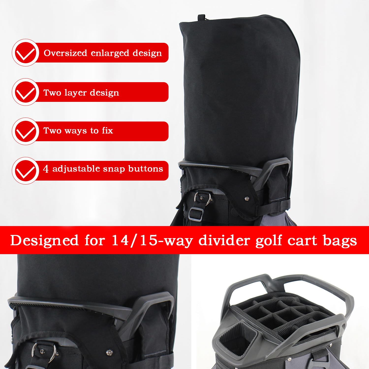 BOYEAGOLF close-up of 1680D nylon texture for durable weather protection