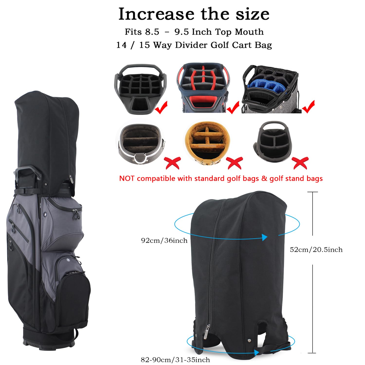 BOYEAGOLF folded rain cover compact for easy storage between rounds