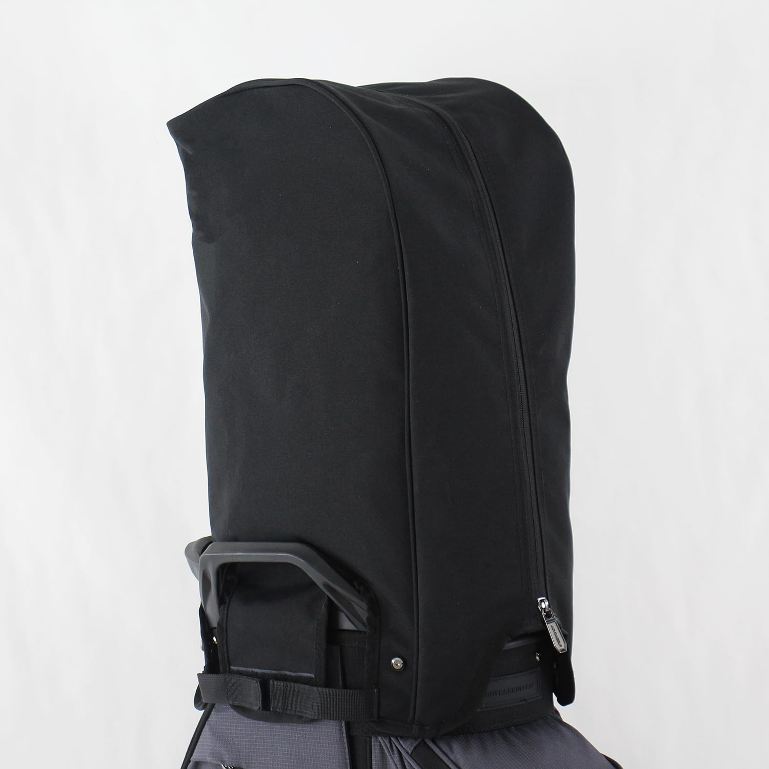 BOYEAGOLF rain cover in use on a wet course protecting clubs and bag