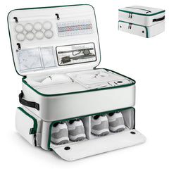 BRANTMAKER front view of trunk organizer showing compartments and neat storage benefit