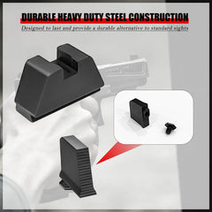 Brass Hunter sights installed on Glock showing practical carry readiness benefit