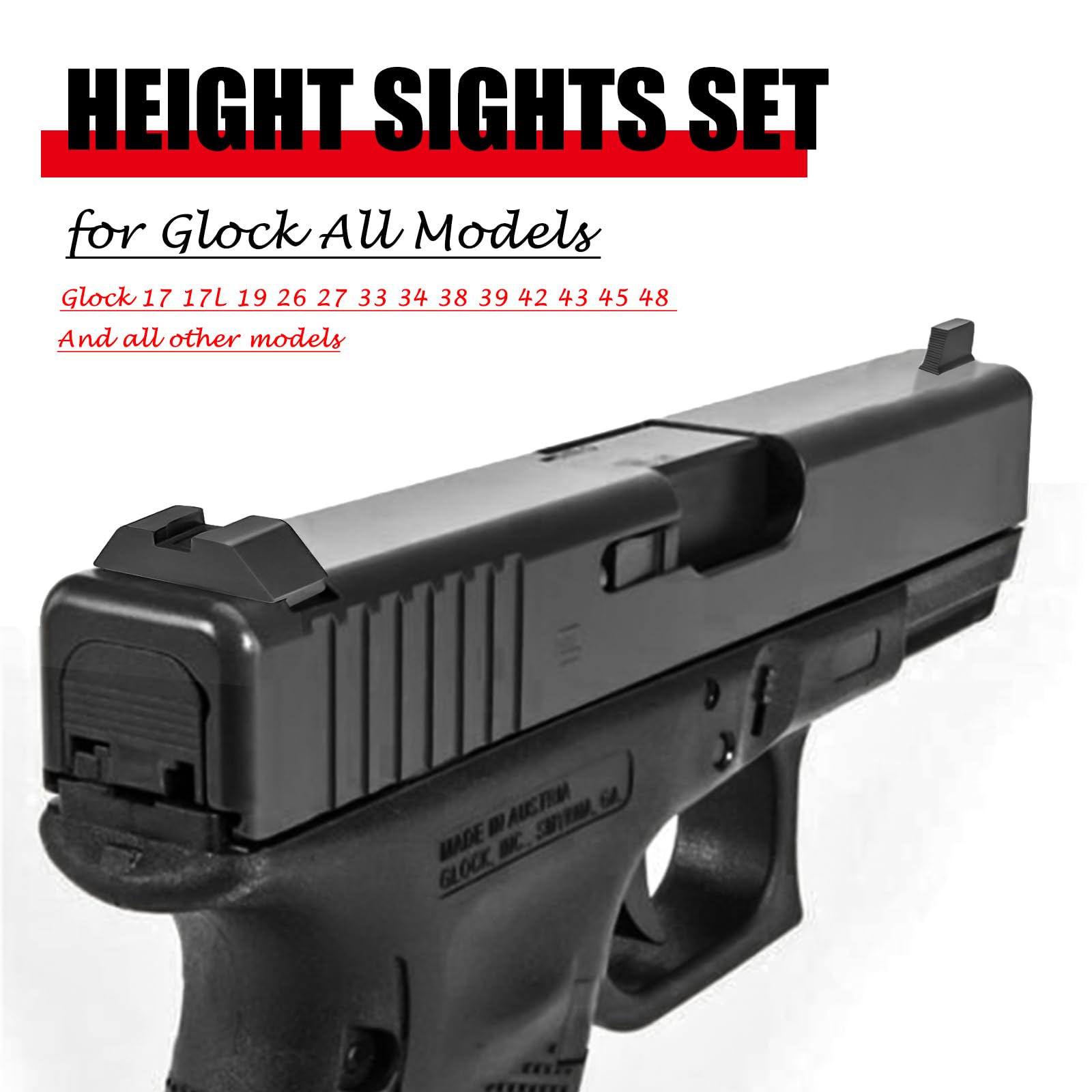 Brass Hunter rear sight closeup showing flat black notch for precise alignment benefit