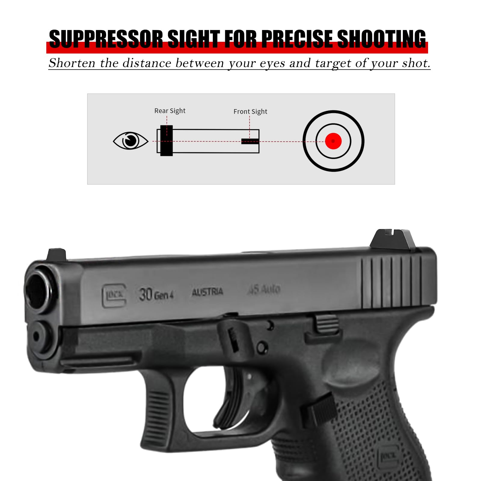 Brass Hunter serration texture detail reducing glare for improved sight picture benefit