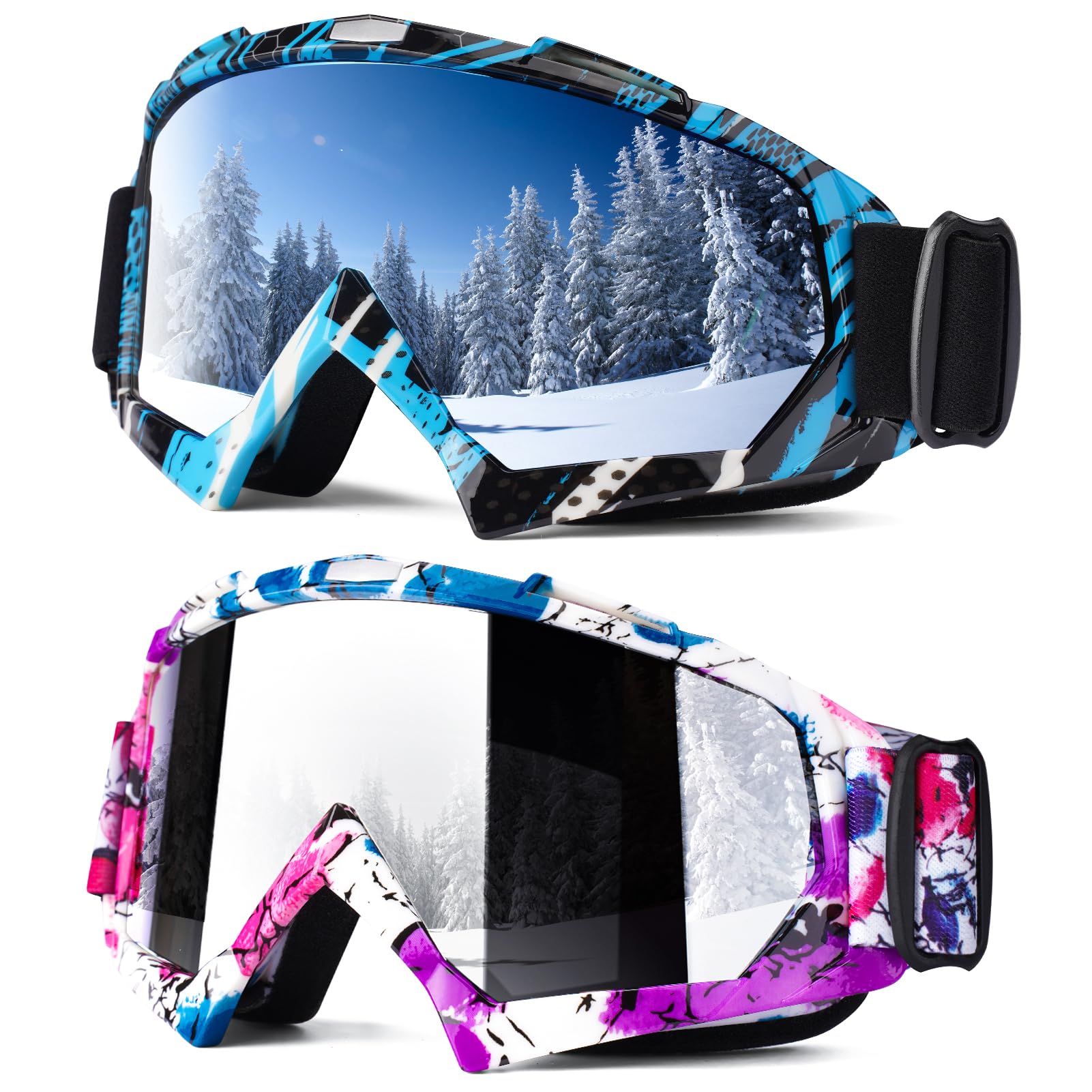 Braylin front view of two-pack goggles showing packaged pair and branding benefit: ready-to-use