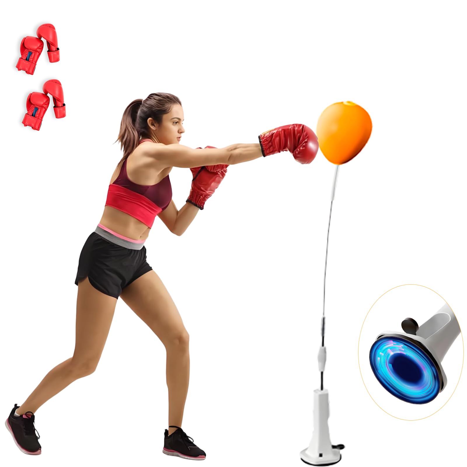 Break The Waves front view with stand showing compact training setup and portability