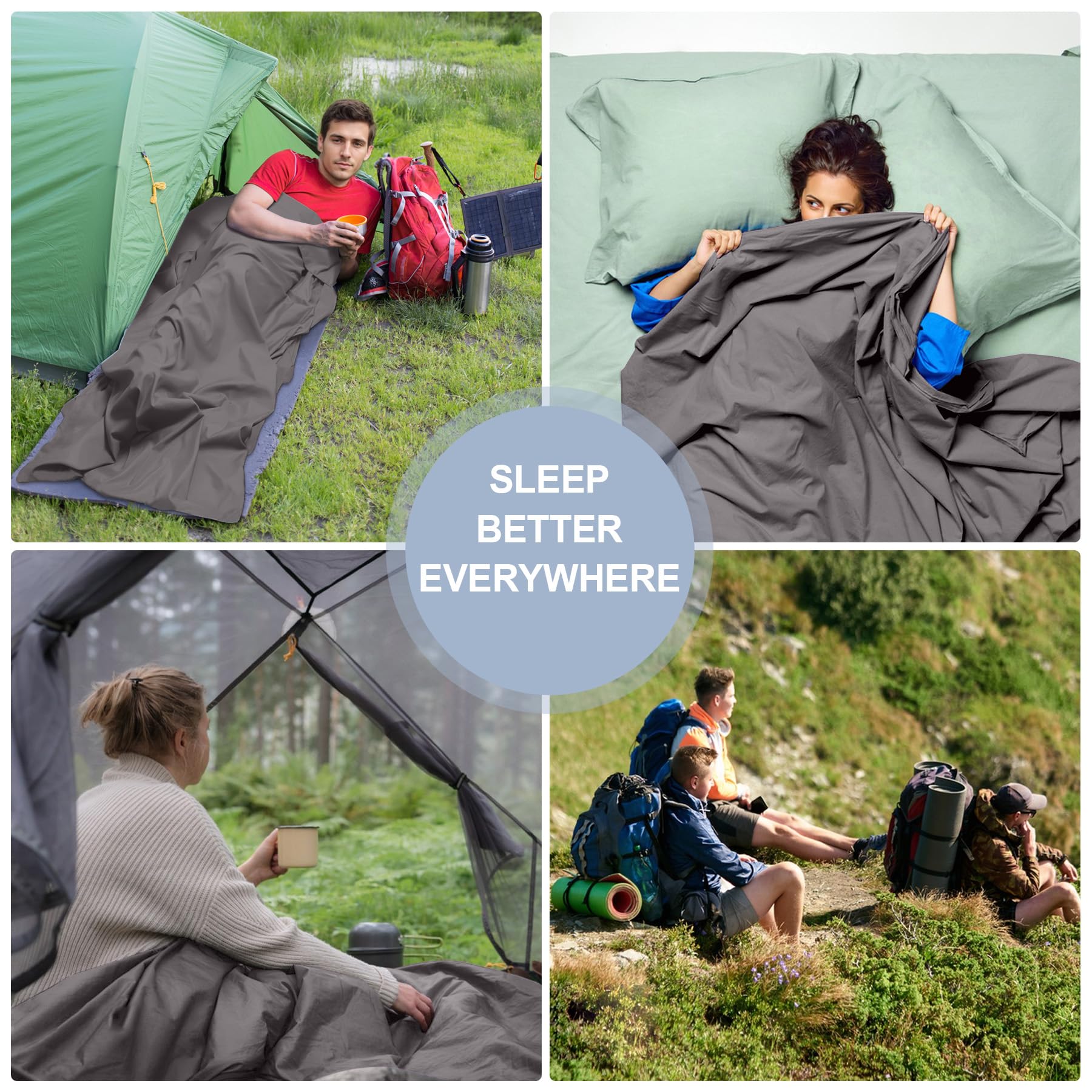 BREENHILL used alone as a summer sleep sack on grass for breathable sleep