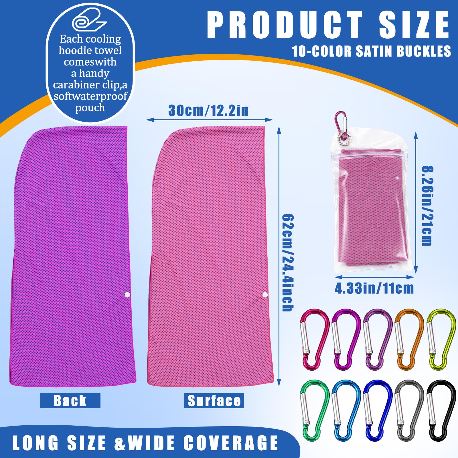 Breling waterproof pouch and carabiner with towel highlighting convenient carry benefit