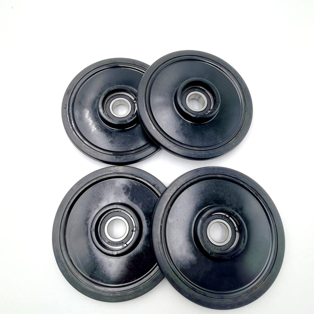 BRGMAX front view of four idler wheels showing fit and symmetry for reliable support