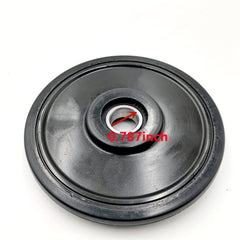 BRGMAX metal surface detail on idler wheel demonstrating durable construction